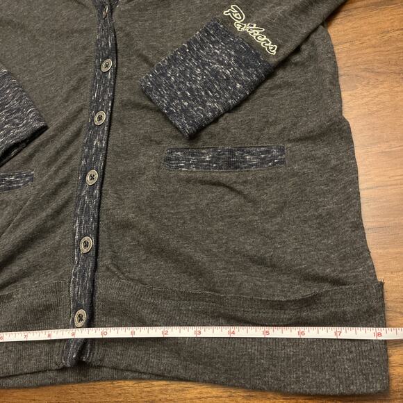 Colosseum Univ Of Pittsburgh Panthers Wmn Sz M Gray & Blue Lightweight Cardigan - Picture 7 of 11